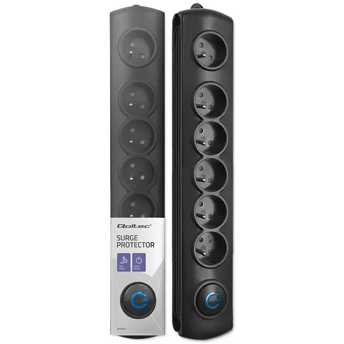 Qoltec Surge protector | 6 sockets