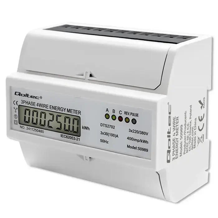 Qoltec Three-phase Bidirectional Electronic Meter |