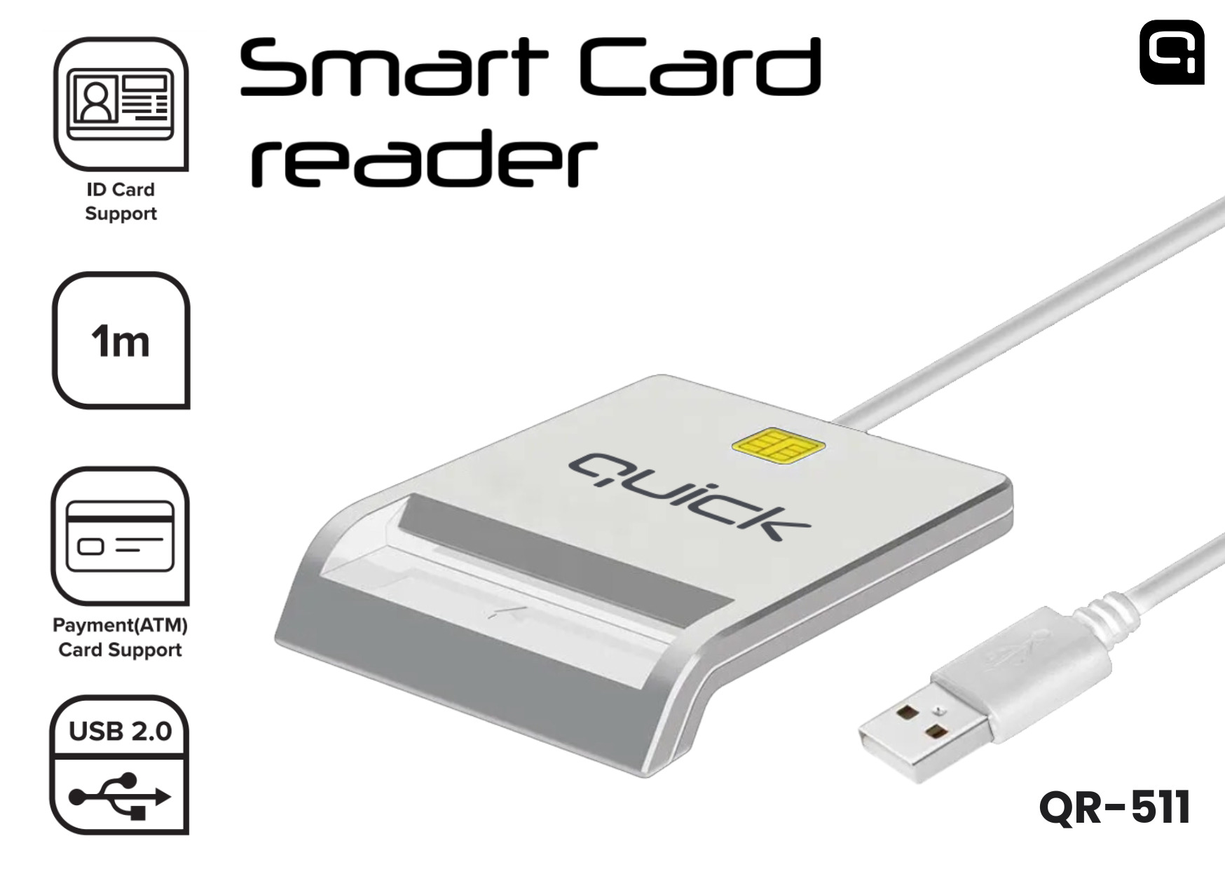 Quick QR-511 Smart ID Karšu lasītājs