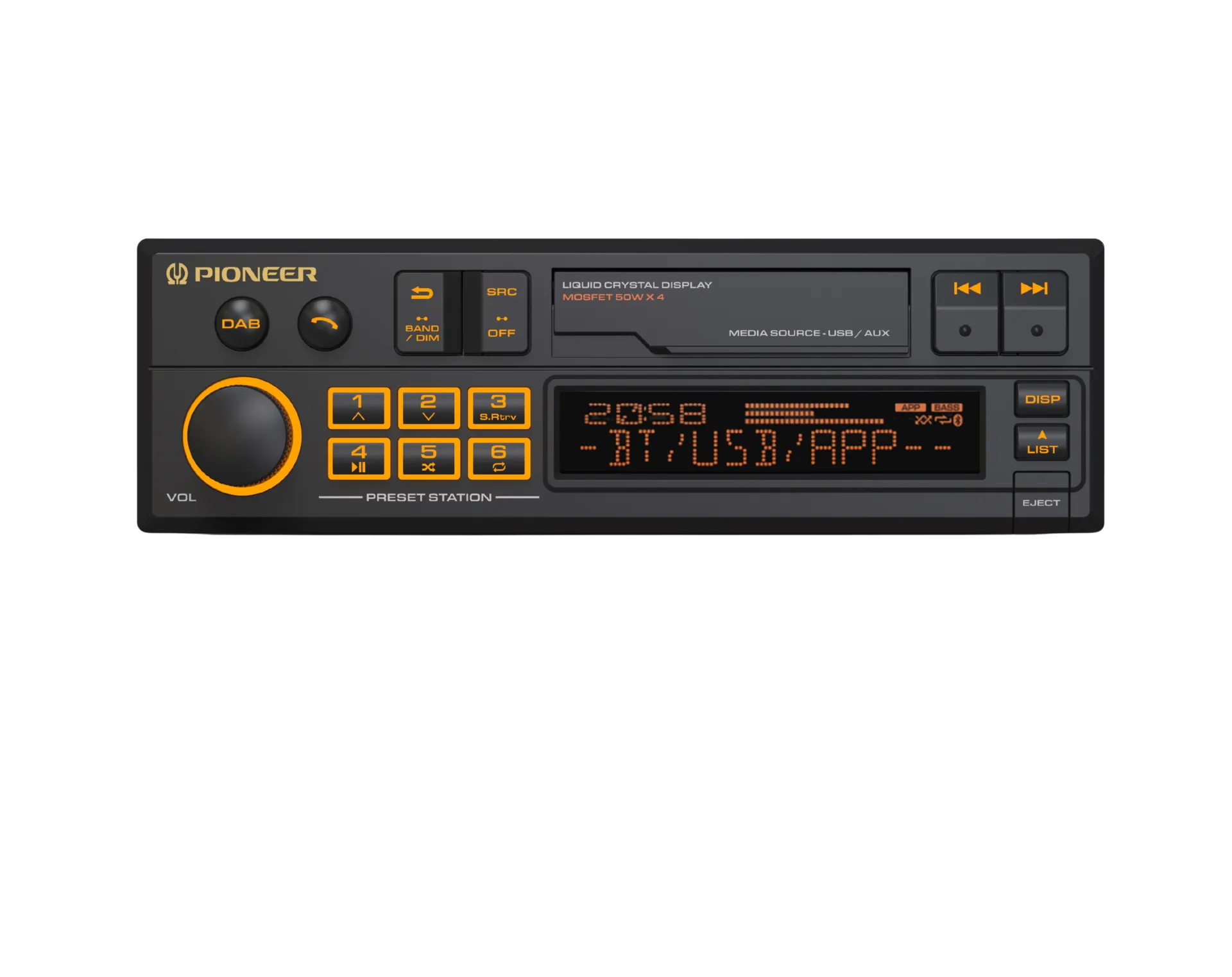 Pioneer SXT-C10PS 1-DIN retro automašīnas audio