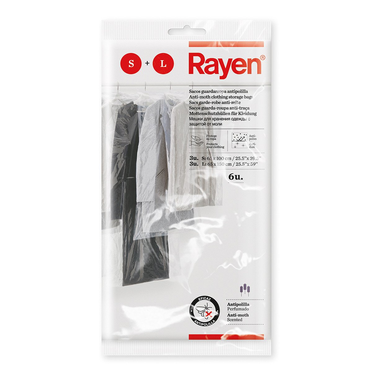 RAYEN Pretkožu apģērbu maisi 6gab (01604801)