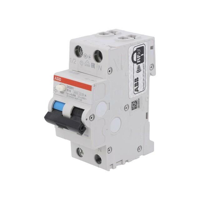 ABB RCBO breaker; Inom: 10A; Ires: