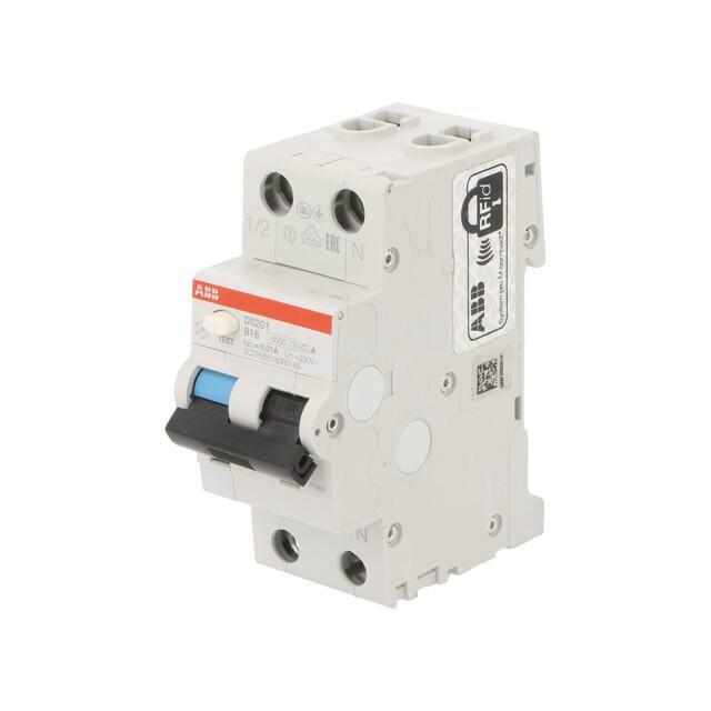 ABB RCBO breaker; Inom: 16A; Ires: