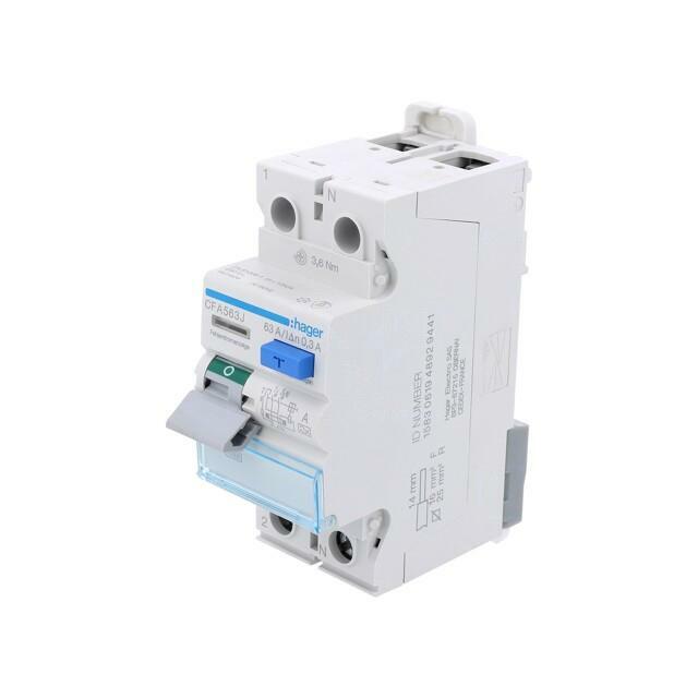 HAGER RCD breaker; Inom: 63A; Ires: