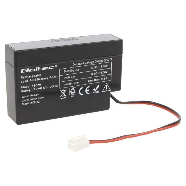 QOLTEC Re-battery: acid-lead; 12V; 0.8Ah
