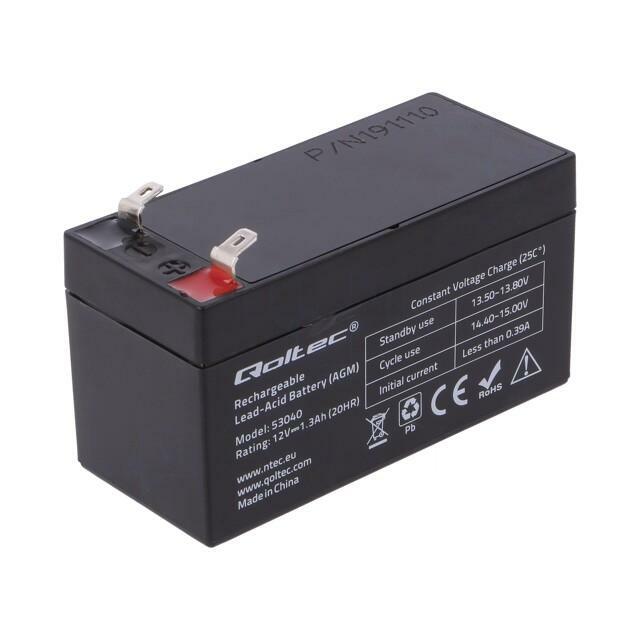 Re-battery: acid-lead; 12V; 1.3Ah; AGM