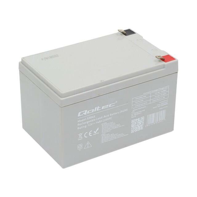 QOLTEC Re-battery: acid-lead; 12V; 14Ah; AGM