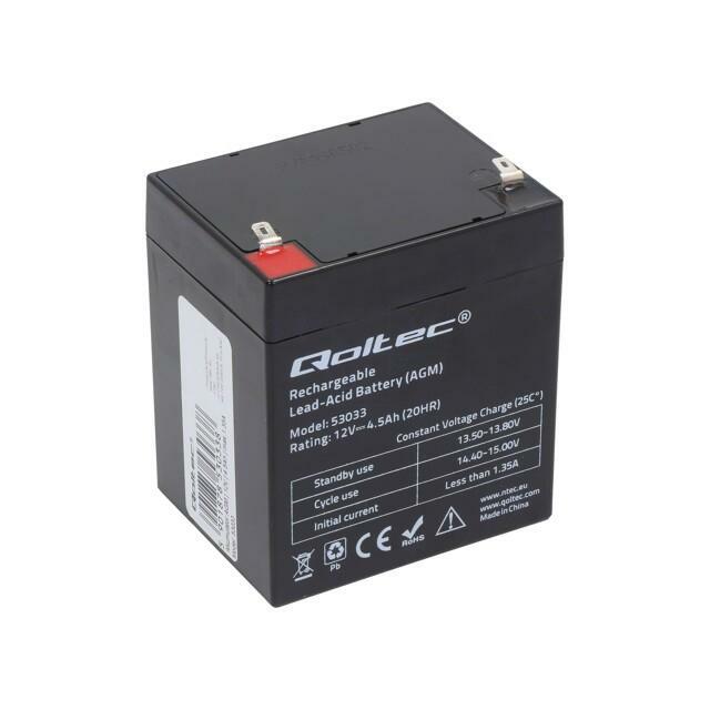 QOLTEC Re-battery: acid-lead; 12V; 4.5Ah