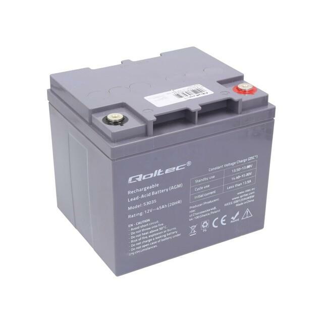 QOLTEC Re-battery: acid-lead; 12V; 45Ah; AGM
