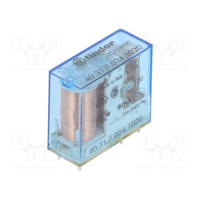 FINDER Relay: electromagnetic; Ucoil: 24VDC; SPDT