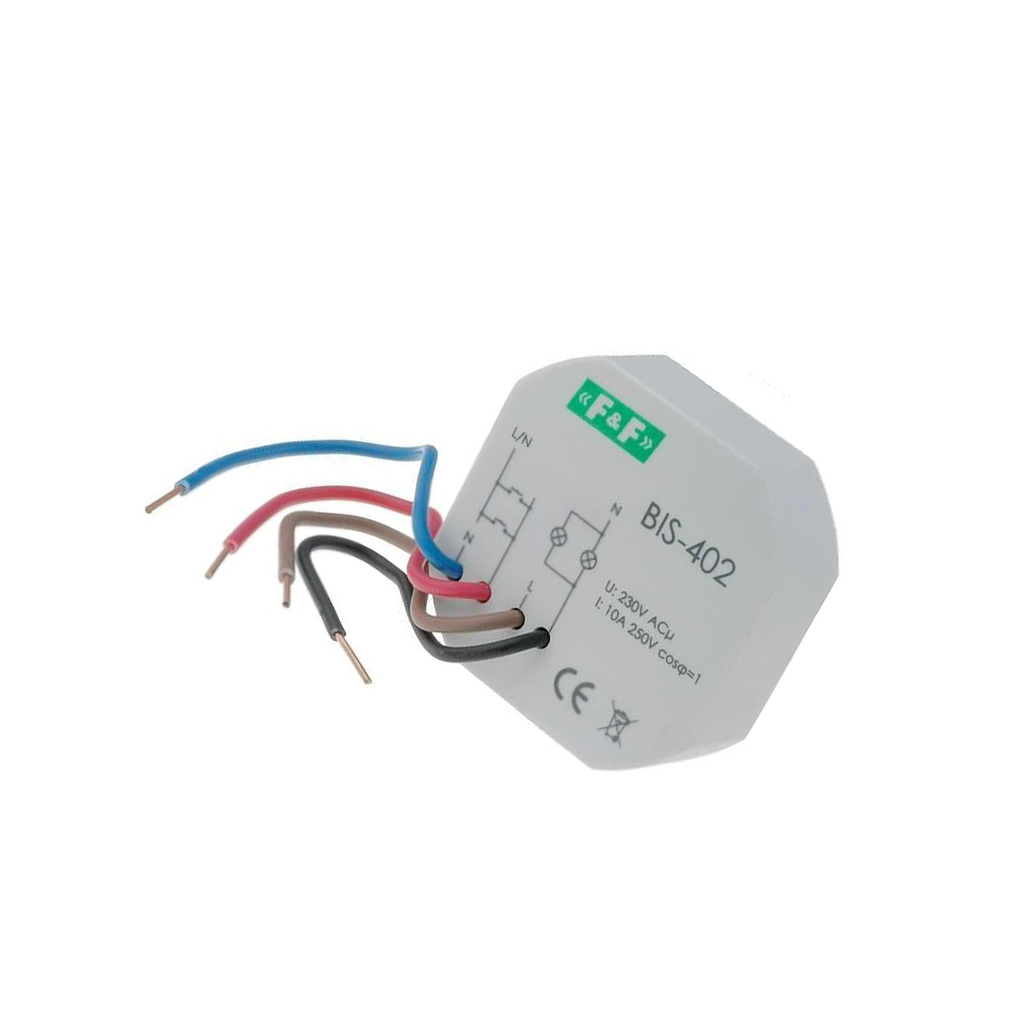 F&F Relay: installation; bistable,impulse; NO