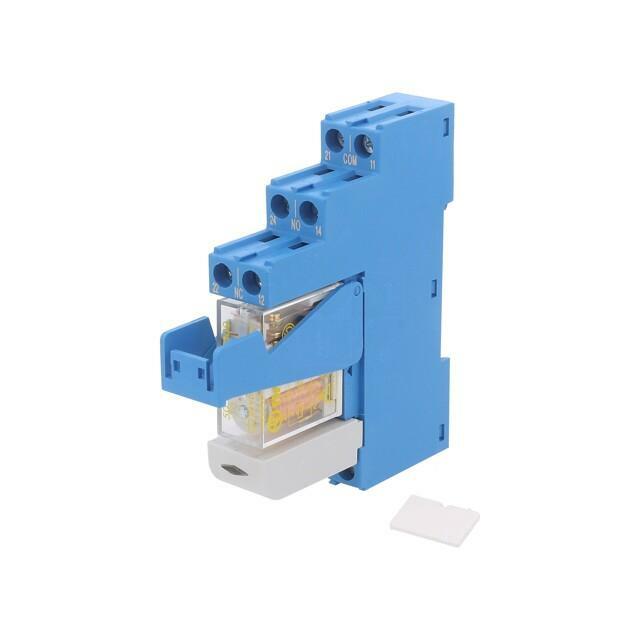 FINDER Relay: interface; Ucoil: 24VDC; DPDT
