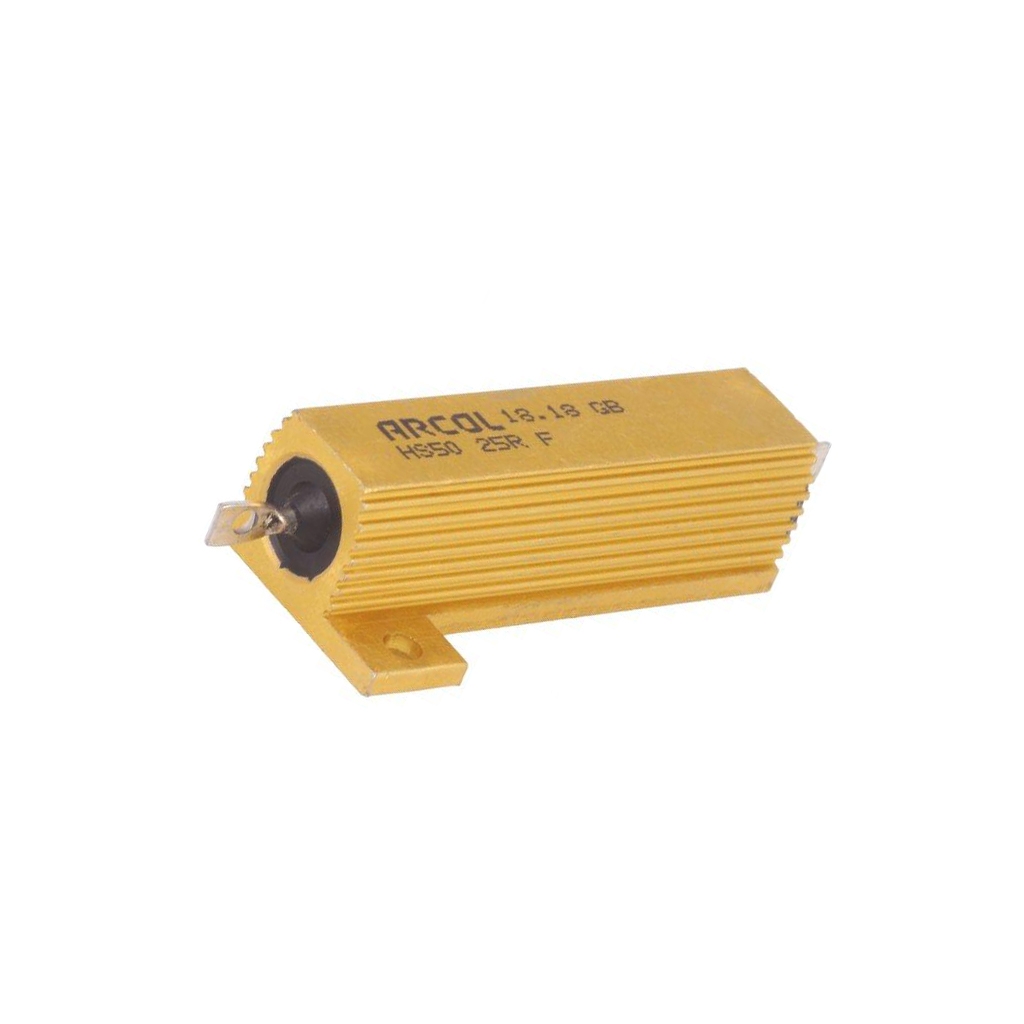 ARCOL/OHMITE Resistor: wire-wound; 25Ω; with heatsink