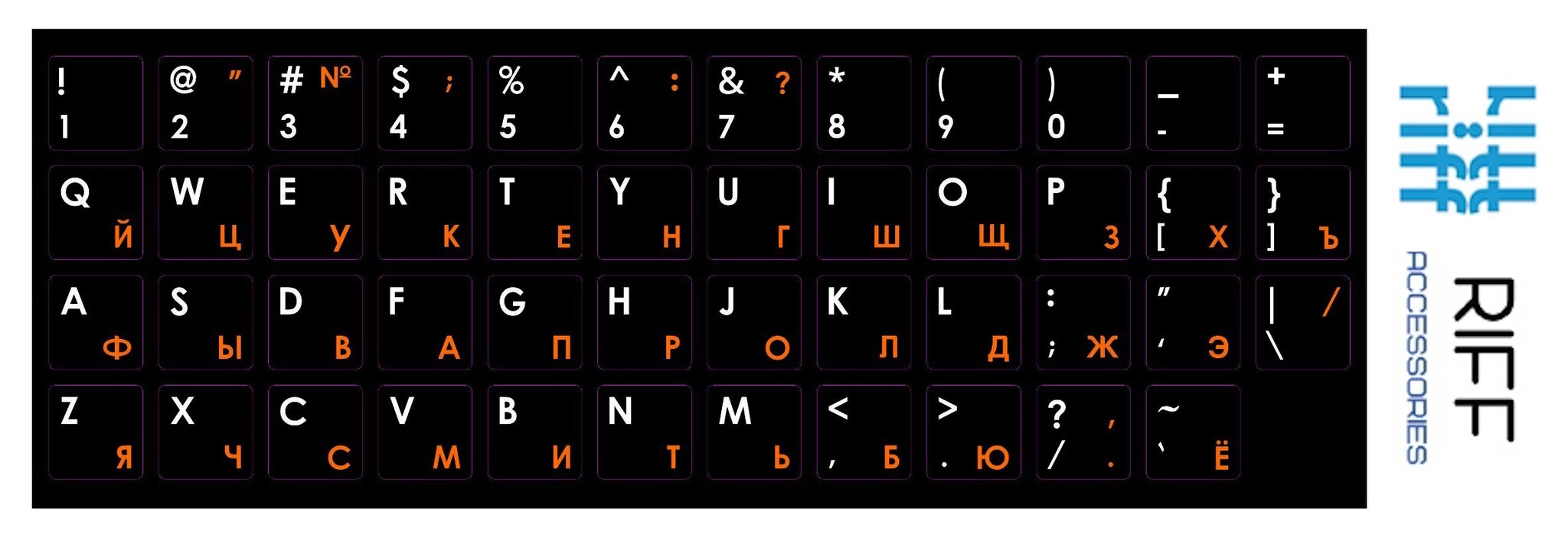 Master Riff Qwerty tastatūras uzlīmes ENG