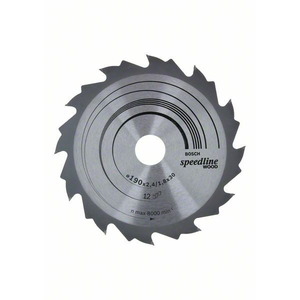 Ripzāģa disks 190x30mm Speedline Wood Bosch