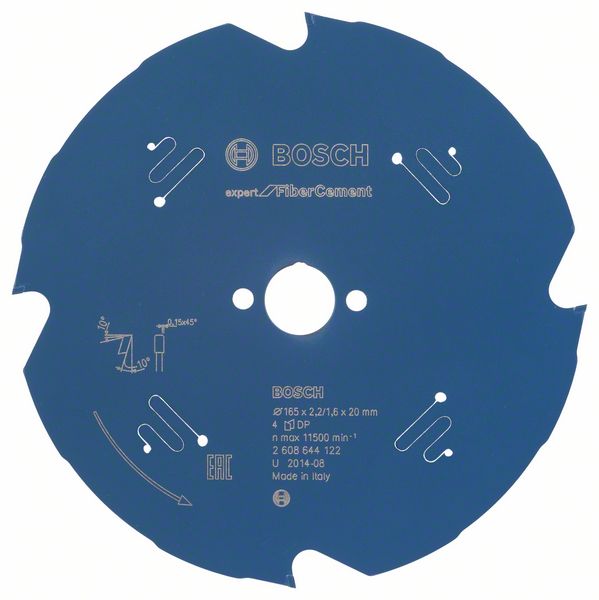 Ripzāģa disks FiberCement 165x20x2.2/1.6x