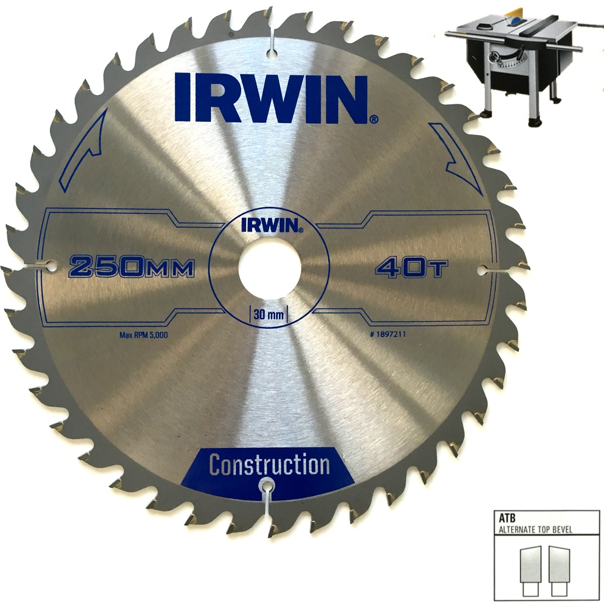 IRWIN Ripzāģis 400x30x40T 3,8mm ATB