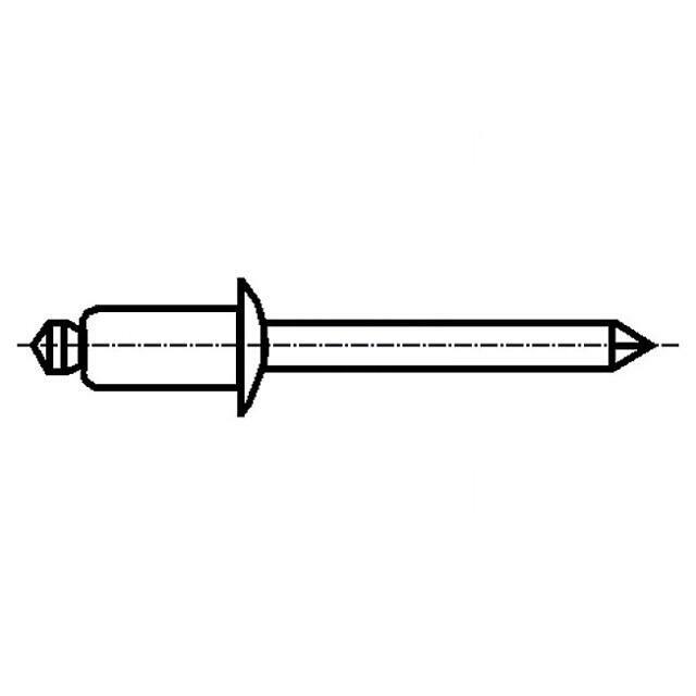 BOSSARD Rivet; aluminium; Rivet diam: 2