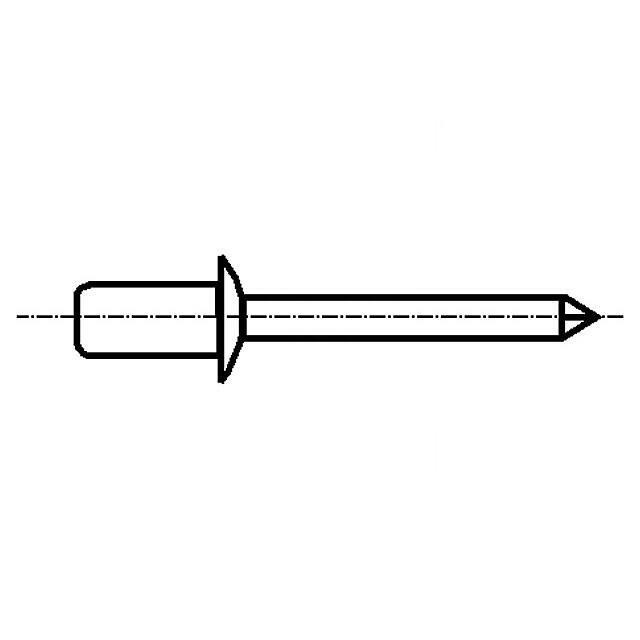 BOSSARD Rivet; aluminium; Rivet diam: 3