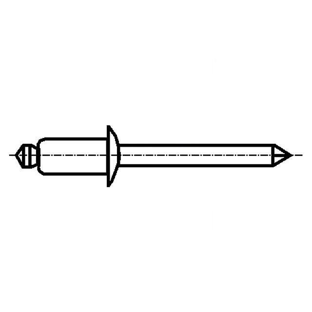 BOSSARD Rivet; aluminium; Rivet diam: 3