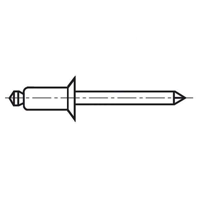 BOSSARD Rivet; aluminium; Rivet diam: 4mm