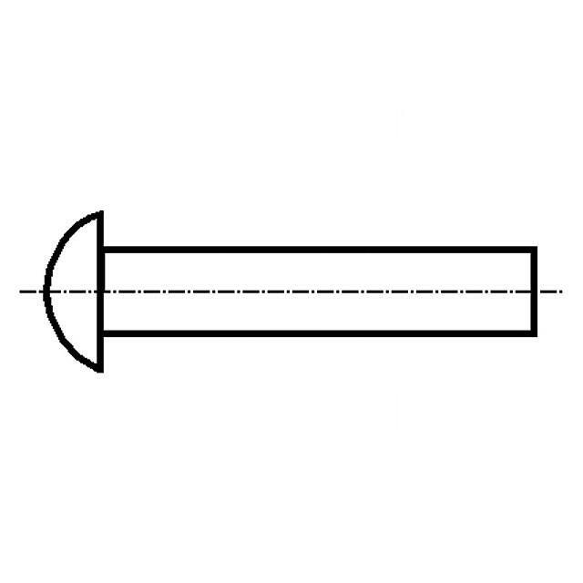 KEYSTONE Rivet; brass; Rivet diam: 2