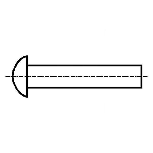 BOSSARD Rivet; copper; Rivet diam: 2mm