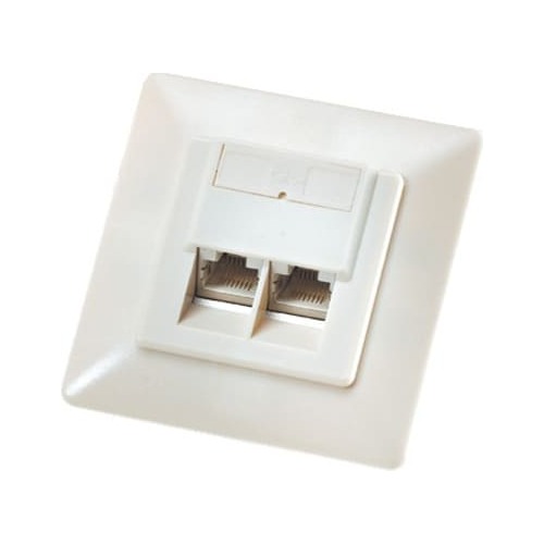 RJ45 rozete, kat.5e, 2x, balta