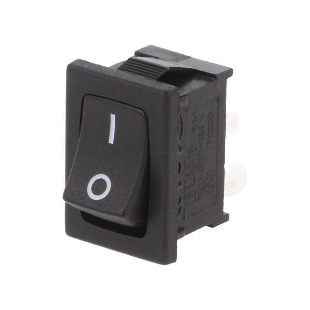 E-SWITCH ROCKER; SPST-NO; Pos: 2; ON-OFF