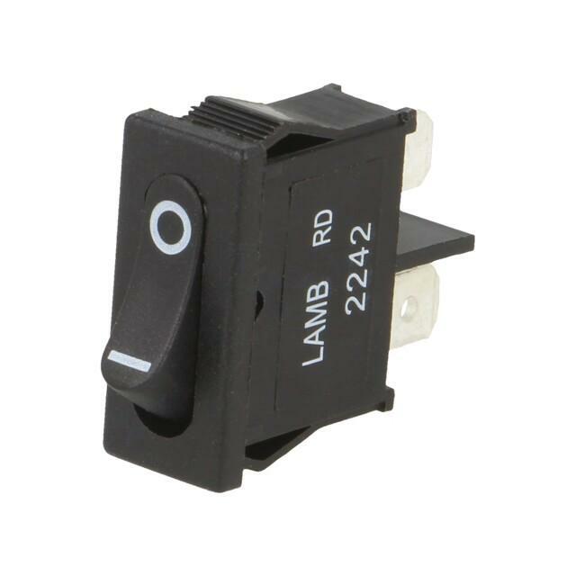 E-SWITCH ROCKER; SPST; Pos: 2; OFF-ON