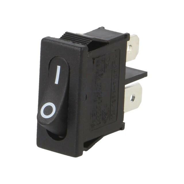 E-SWITCH ROCKER; SPST; Pos: 2; OFF-ON