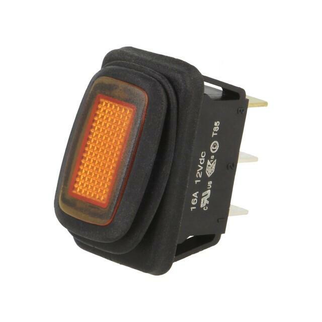 SWITCH COMPONENTS ROCKER; SPST; Pos: 2