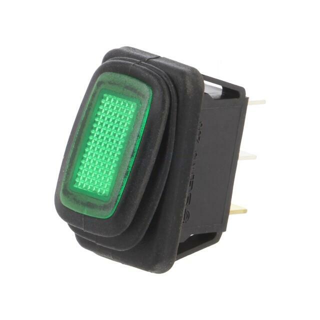 SWITCH COMPONENTS ROCKER; SPST; Pos: 2