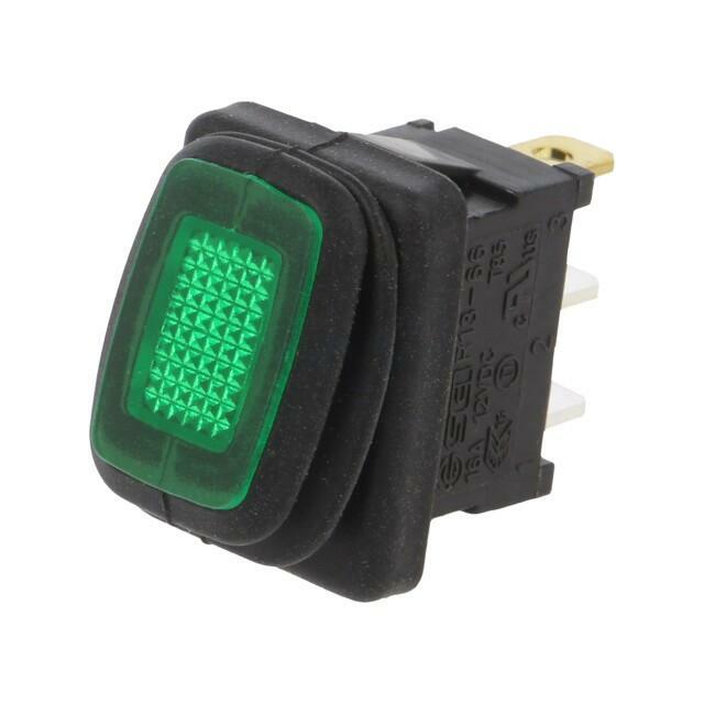 SWITCH COMPONENTS ROCKER; SPST; Pos: 2
