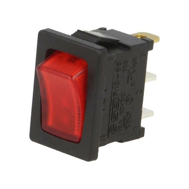 SWITCH COMPONENTS ROCKER; SPST; Pos: 2