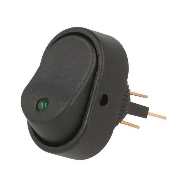 SWITCH COMPONENTS ROCKER; SPST; Pos: 2
