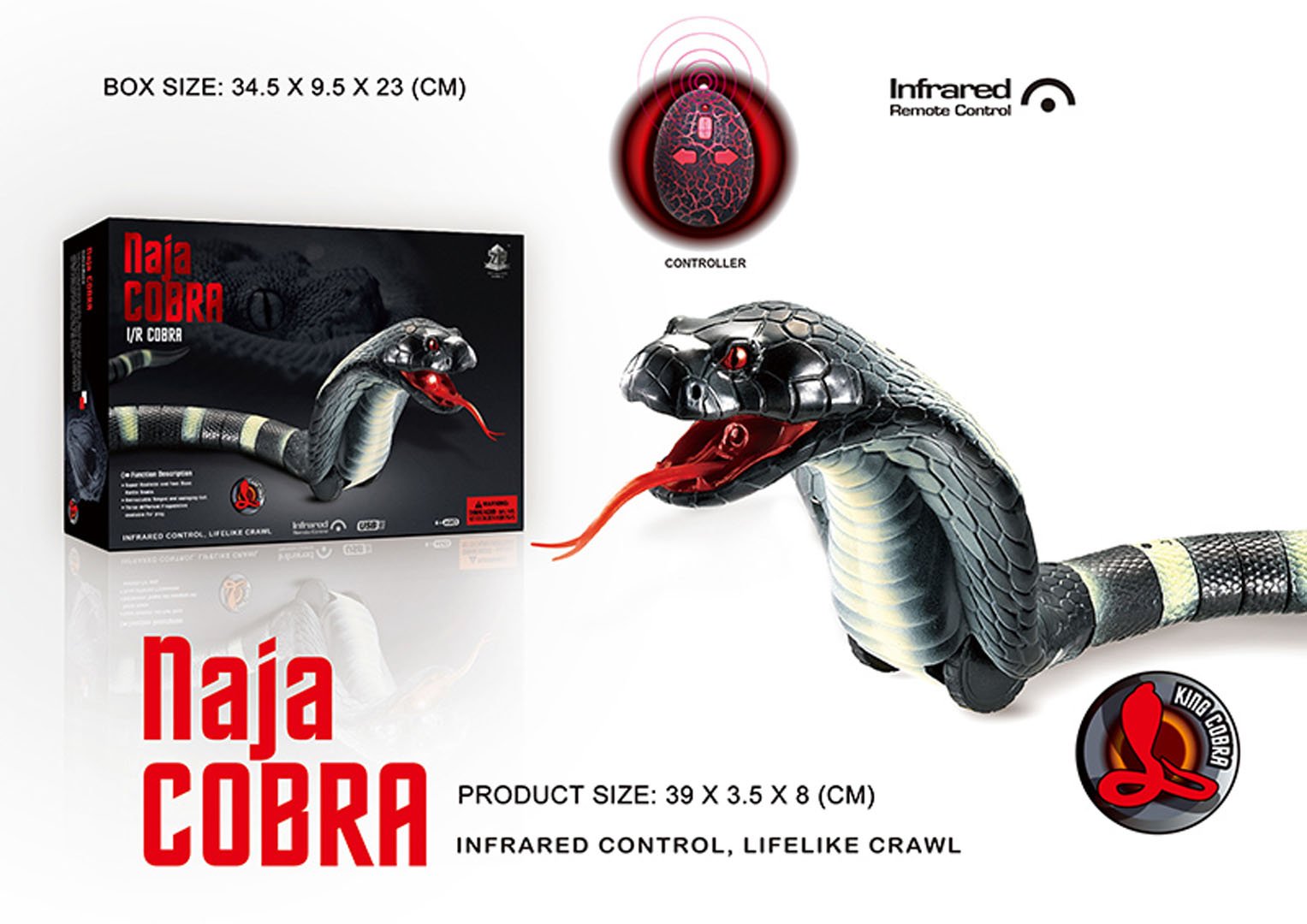RoGer Naja Cobra Rādiovadāma Čūska |