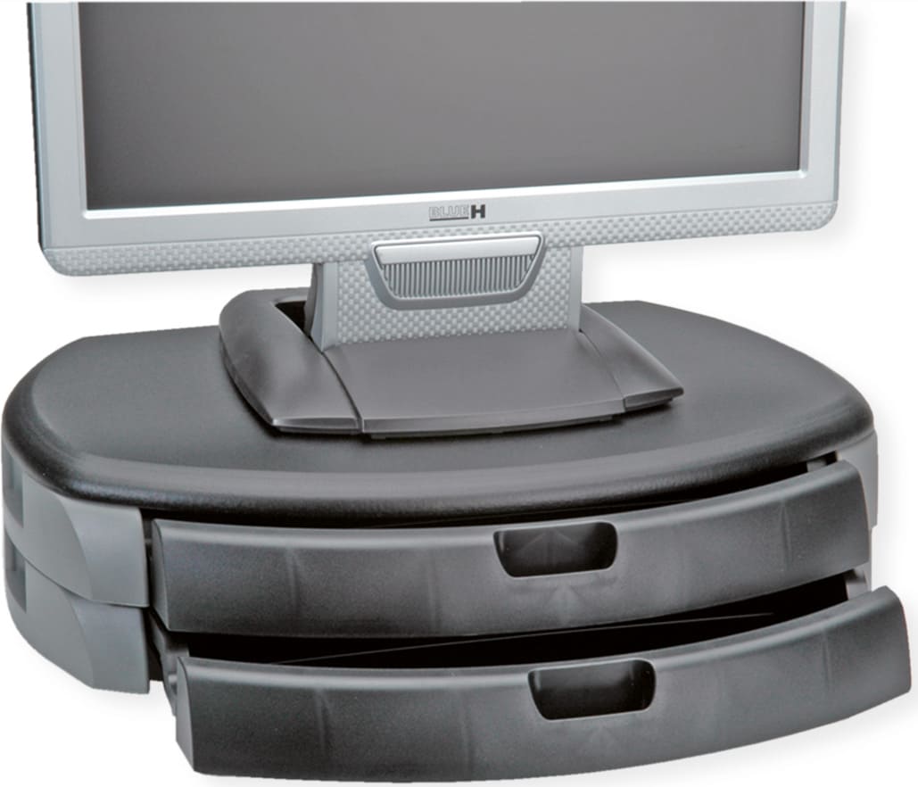 Roline Dual Monitor/Printer Stand Trend, black