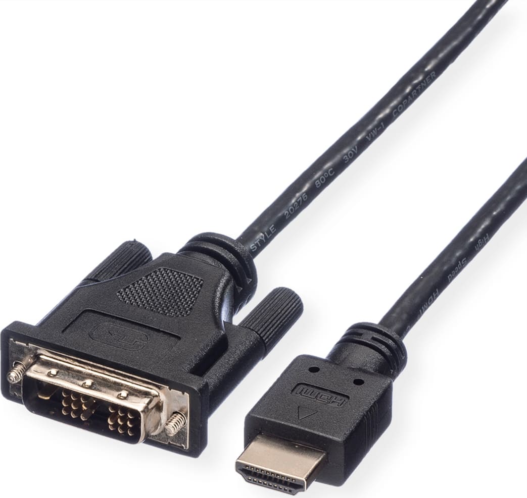 Roline DVI Cable, DVI (18+1) -