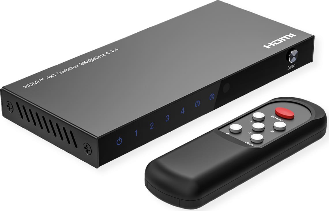 Roline HDMI Switch, 4x1, 8K60Hz, with