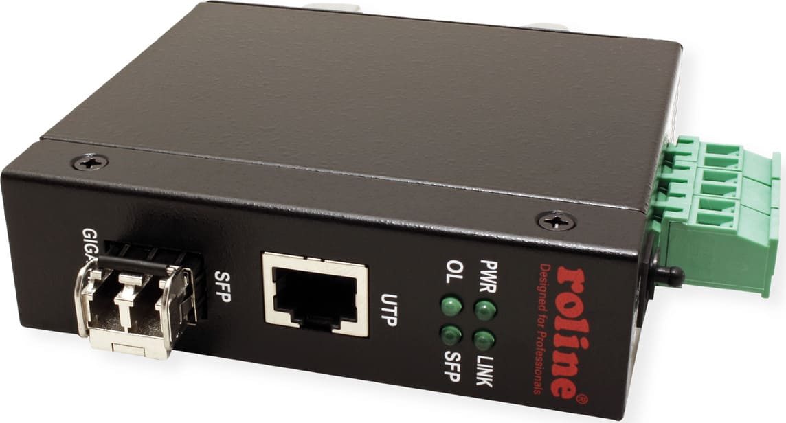 Roline Industrial Converter RJ-45, Fiber Optic