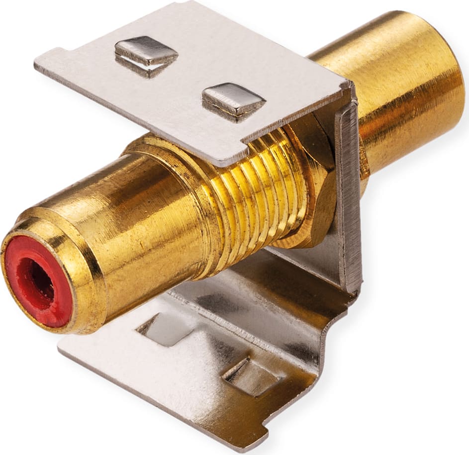 Roline RCA Keystone Coupler, Metal, Shielded