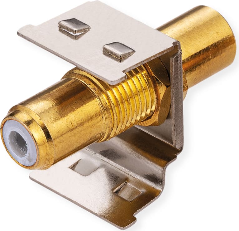 Roline RCA Keystone Coupler, Metal, Shielded