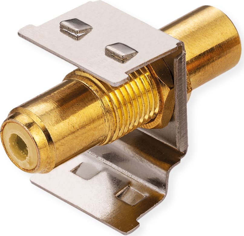 Roline RCA Keystone Coupler, Metal, Shielded