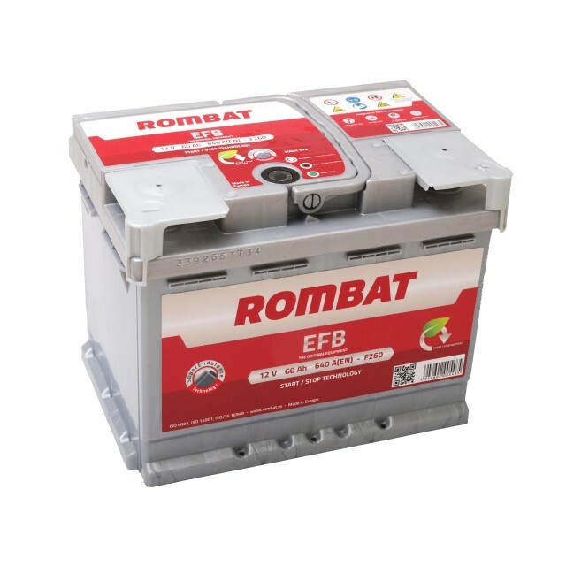 Rombat EFB 12V 60Ah 640A(EN) L2