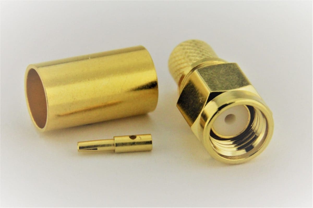 CHANG-HONG RP-SMA male plug crimp-solder CFD200