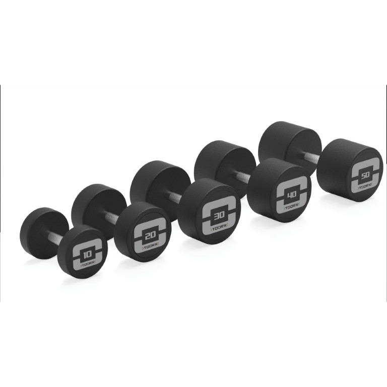 Rubber coated dumbbell TOORX PRO MGP