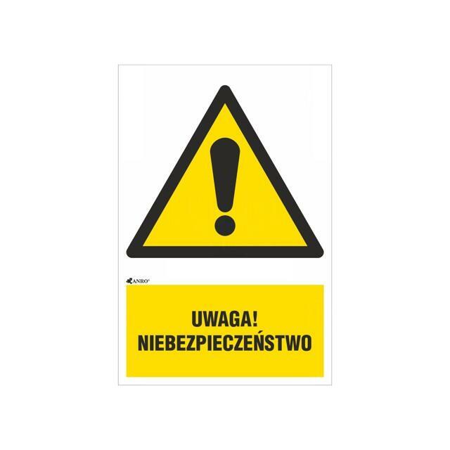 ANRO Safety sign; warning; PVC; W: