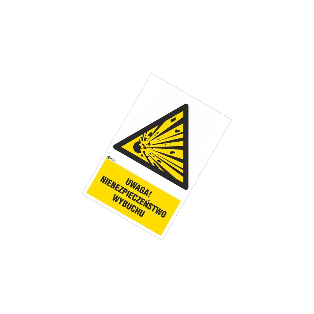 ANRO Safety sign; warning; PVC; W:
