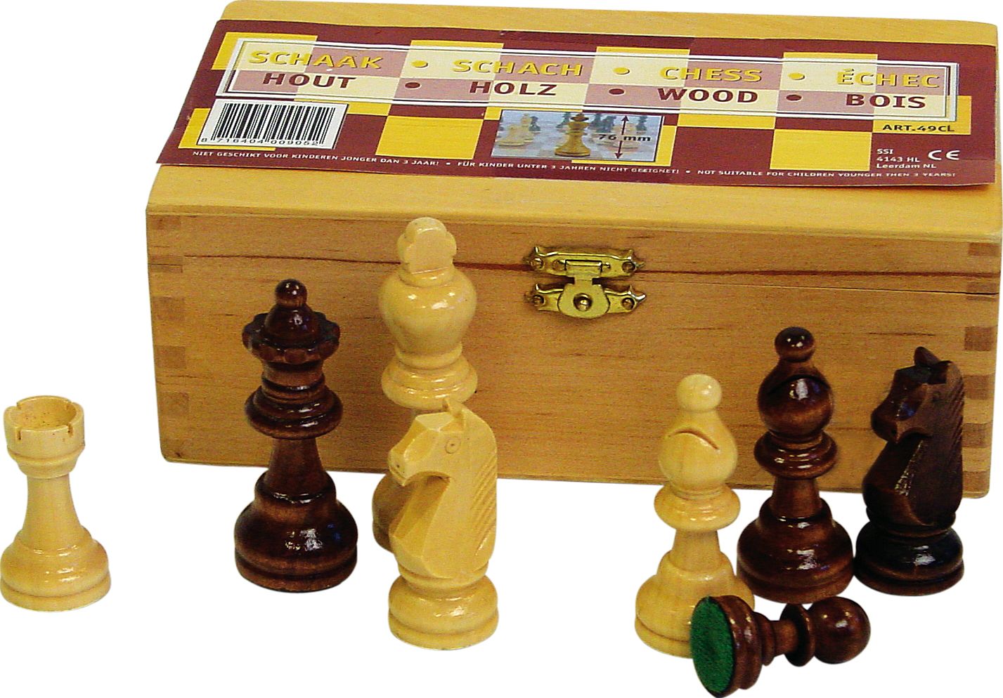 Chess ABBEY 49CM ASS 93MM Black